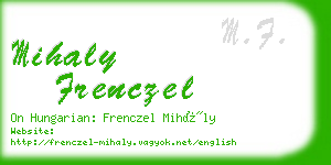 mihaly frenczel business card
